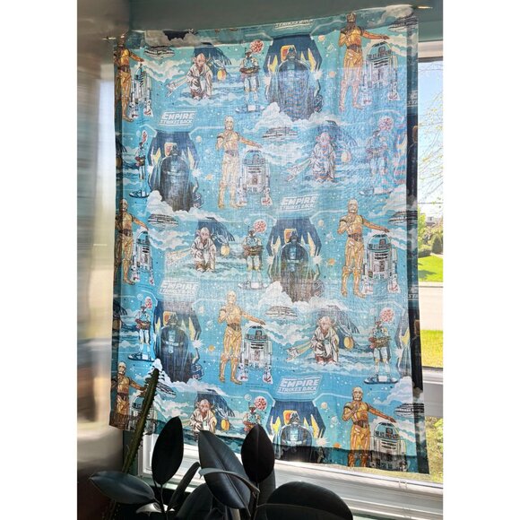 Vintage Star Wars curtain, 1979 licensed Empire Strikes Back, single panel - Picture 2 of 10